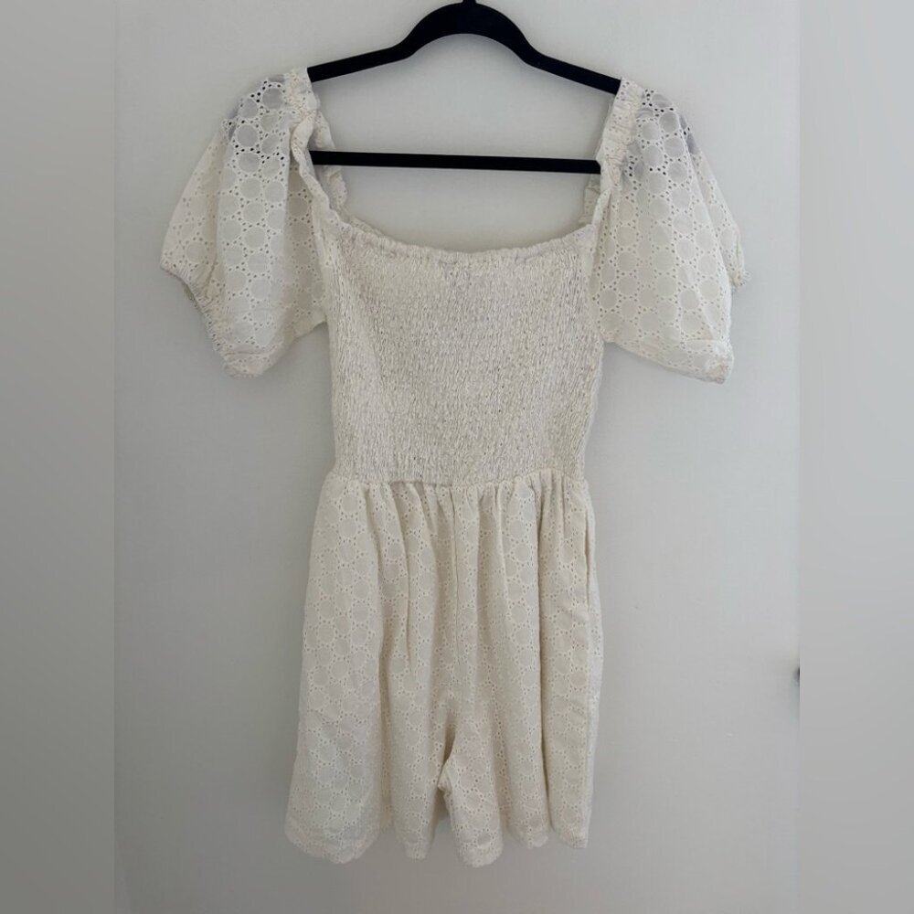 Compania Fantastica White 100% Cotton Romper NWT - Picture 9 of 9